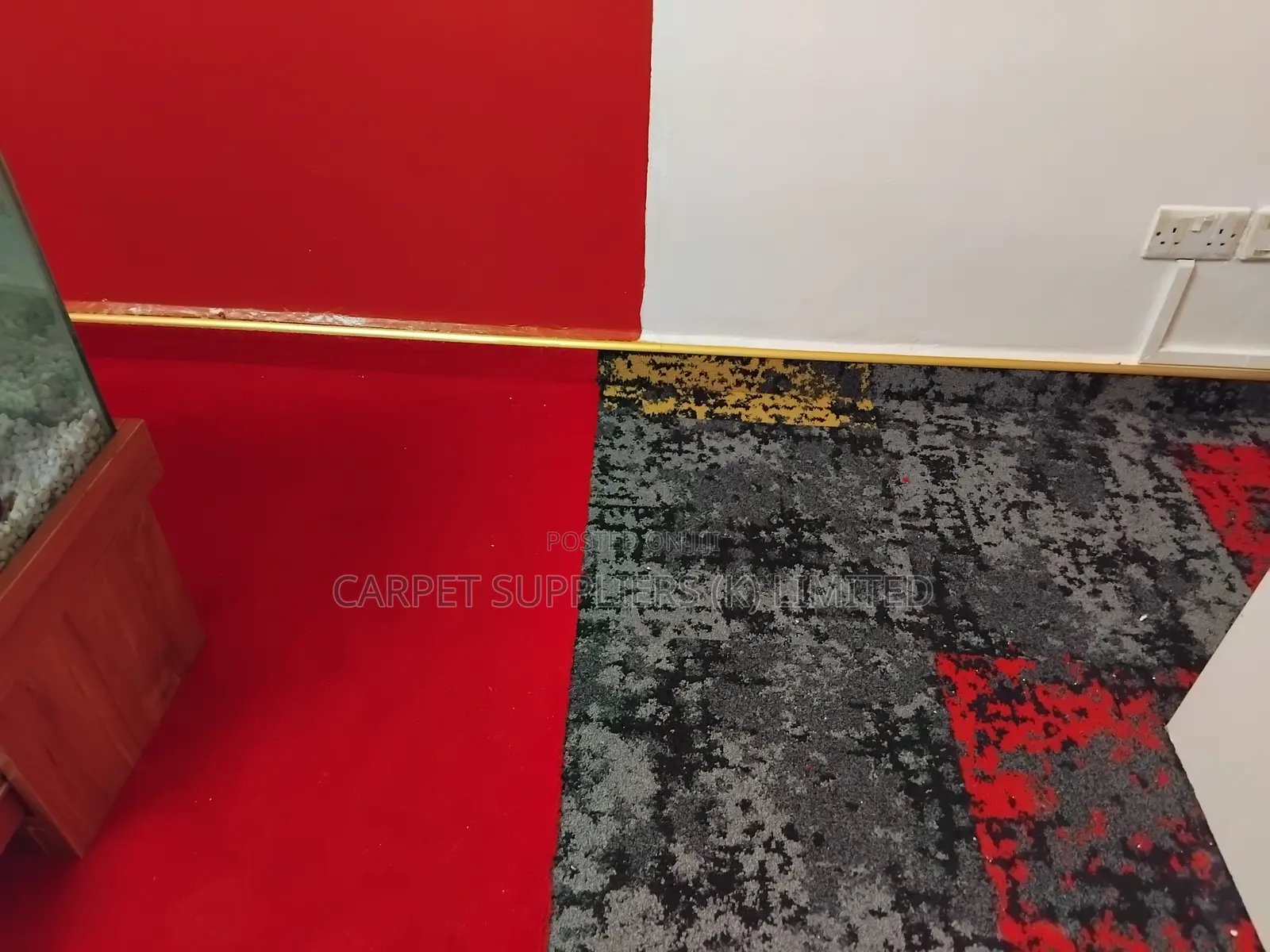 Red Office Waiting Lounge Carpet