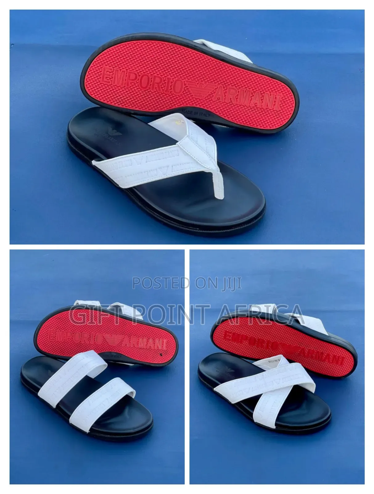 Emporio Armani Leather Sandals for Men