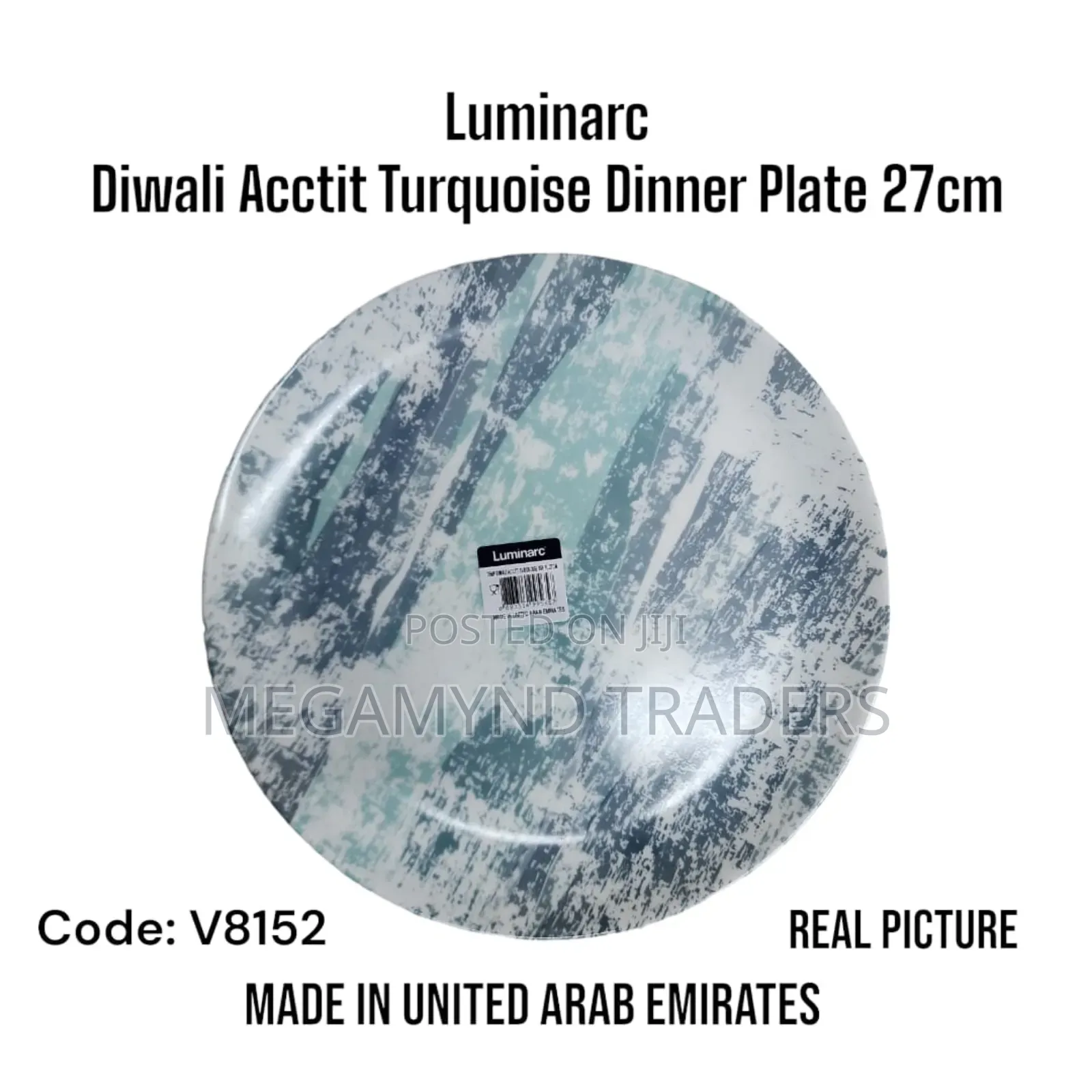 Luminarc Diwali Turquoise 6pc Dinner Plates 27cm