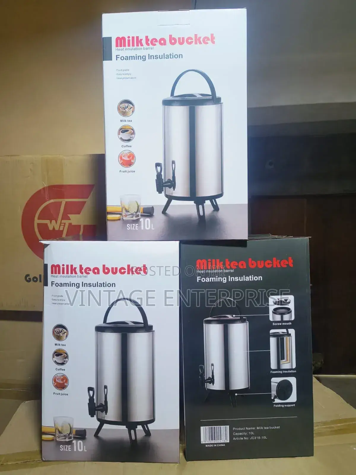 10 Litres Tea Bucket Heat Insulation Barrel Tea Urn