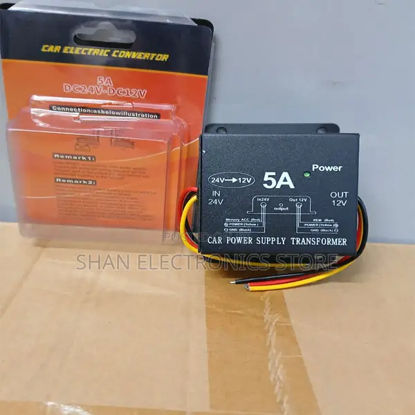 Vehicle Auto DC-DC 24V to 12V 5A Power Supply Transformer Co