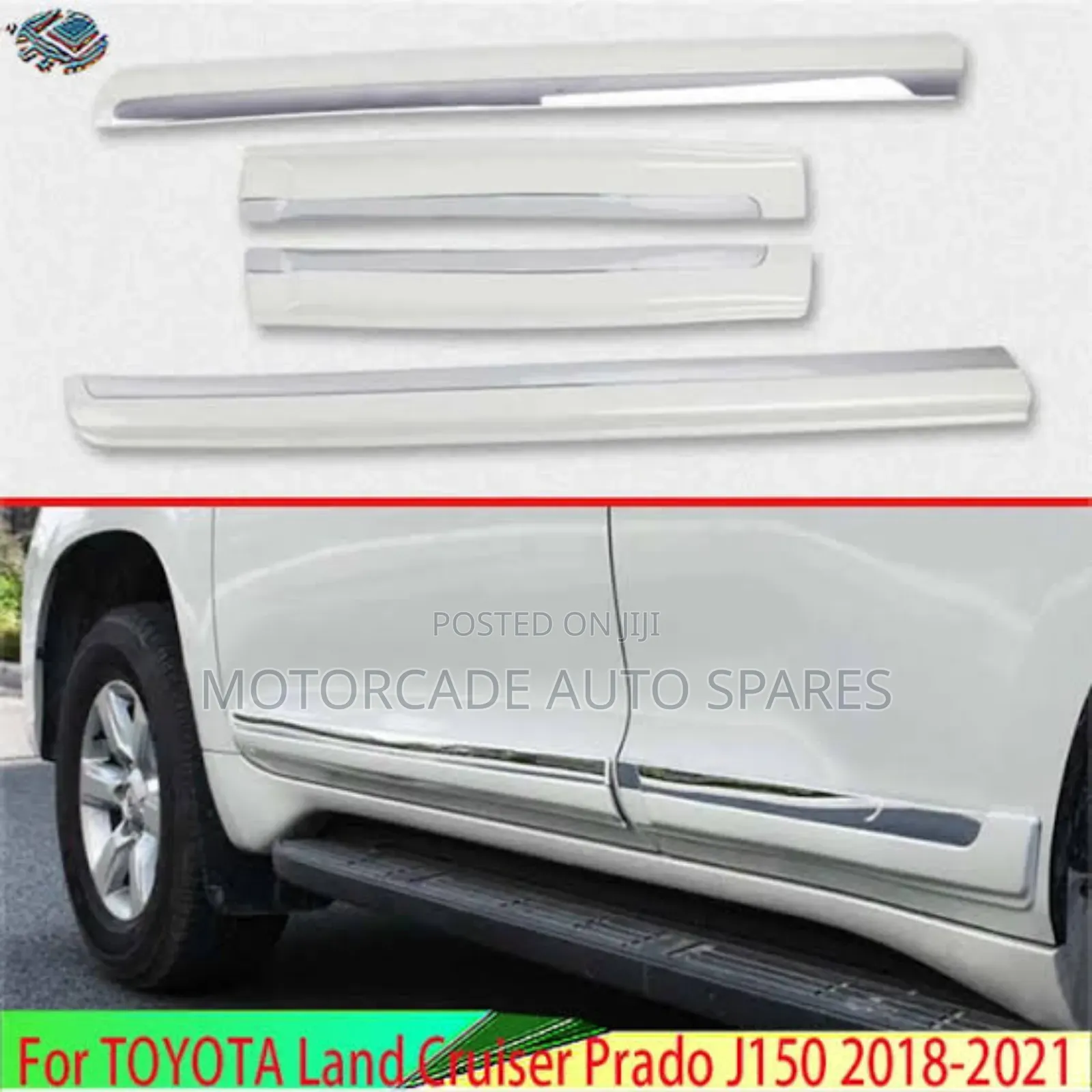 Toyota Landcruiser Prado Fj 2012-2020 Door Chrome Moulding