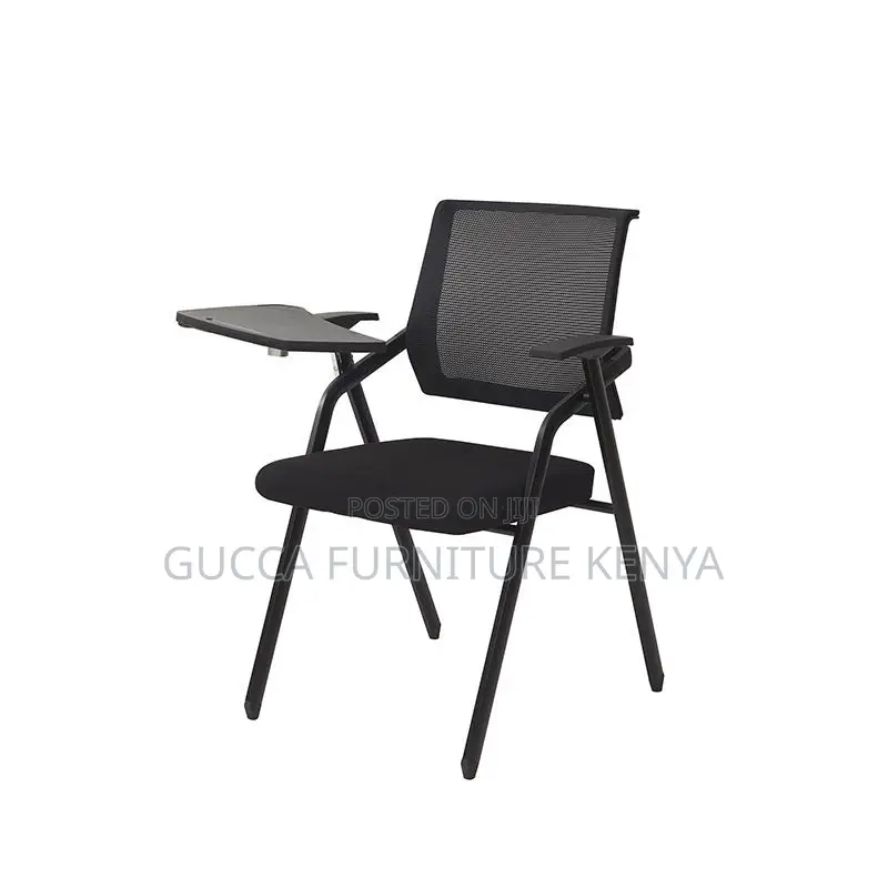 Office Chairs: Foldable Midnight Black Mesh Conference Chair