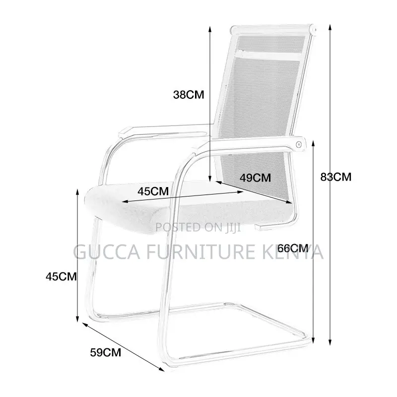 Office Chairs:Ergonomic Breathable Visitor Office Bow Chair