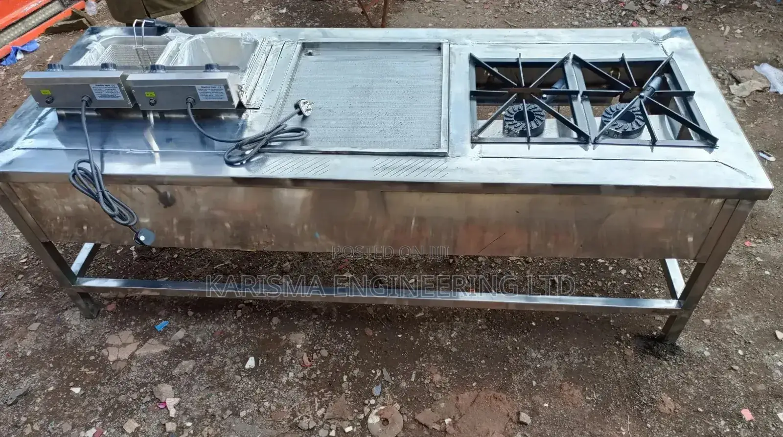 Juakali Fabricated Stainless Steel Combined Cooking Range