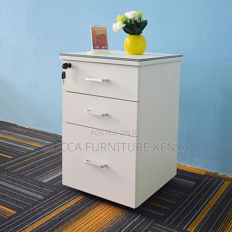 Cabinets: Lockable Wooden Filing Cabinet With 3 Drawers