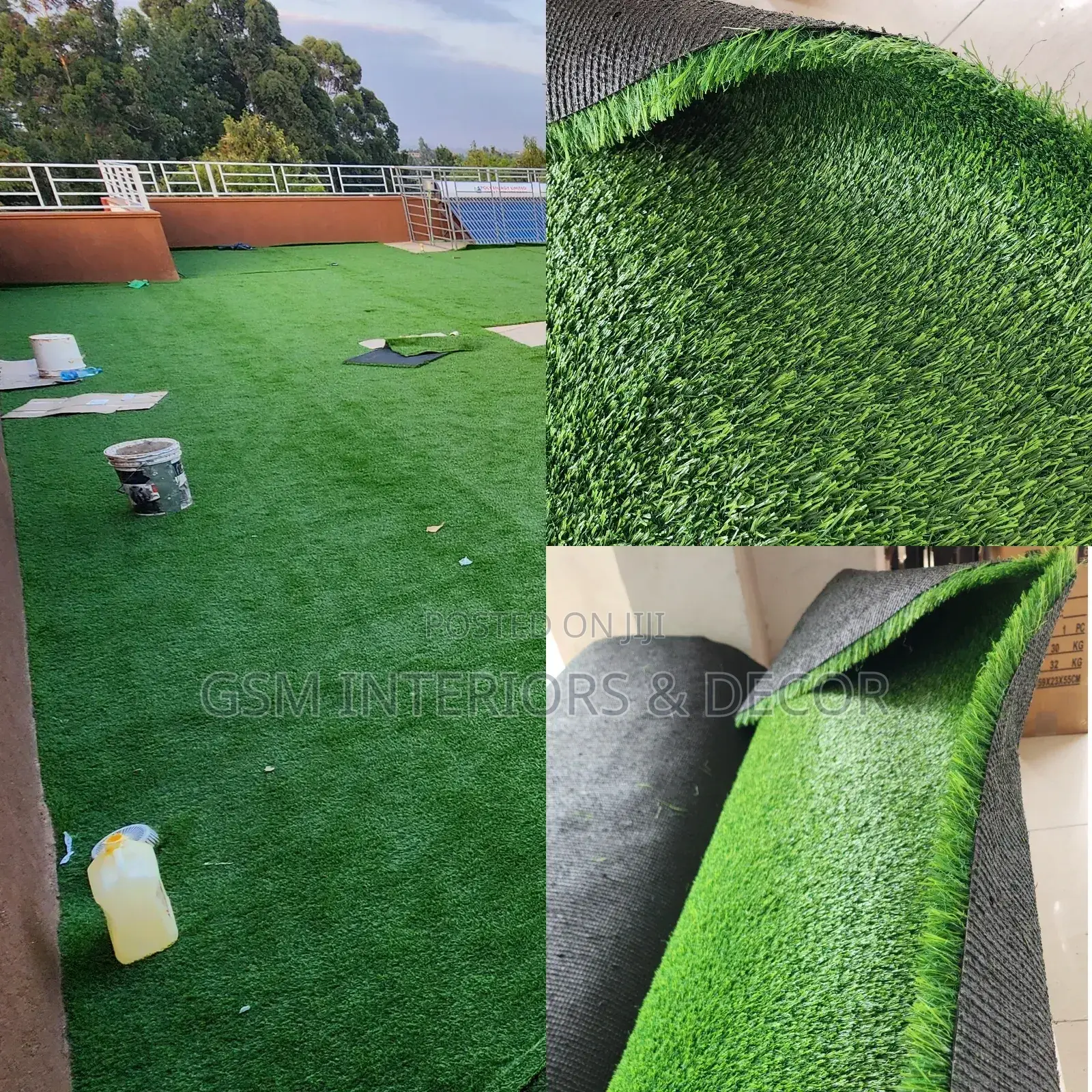 Flat Rooftop Grass Green Grass Carpets