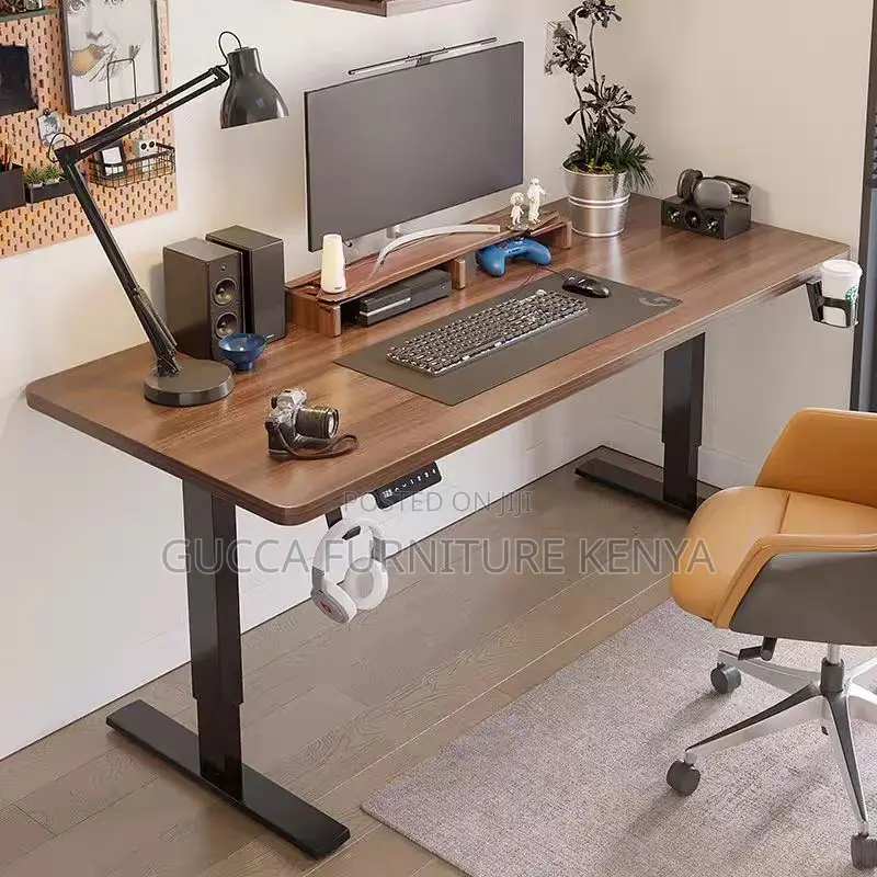 Office Tables:Contemporary Timber Height Adjustable Desk
