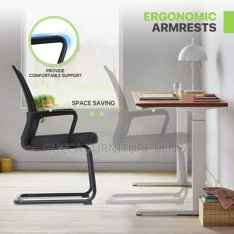 Office Chairs: Office Mesh Cantilever Conference Chair