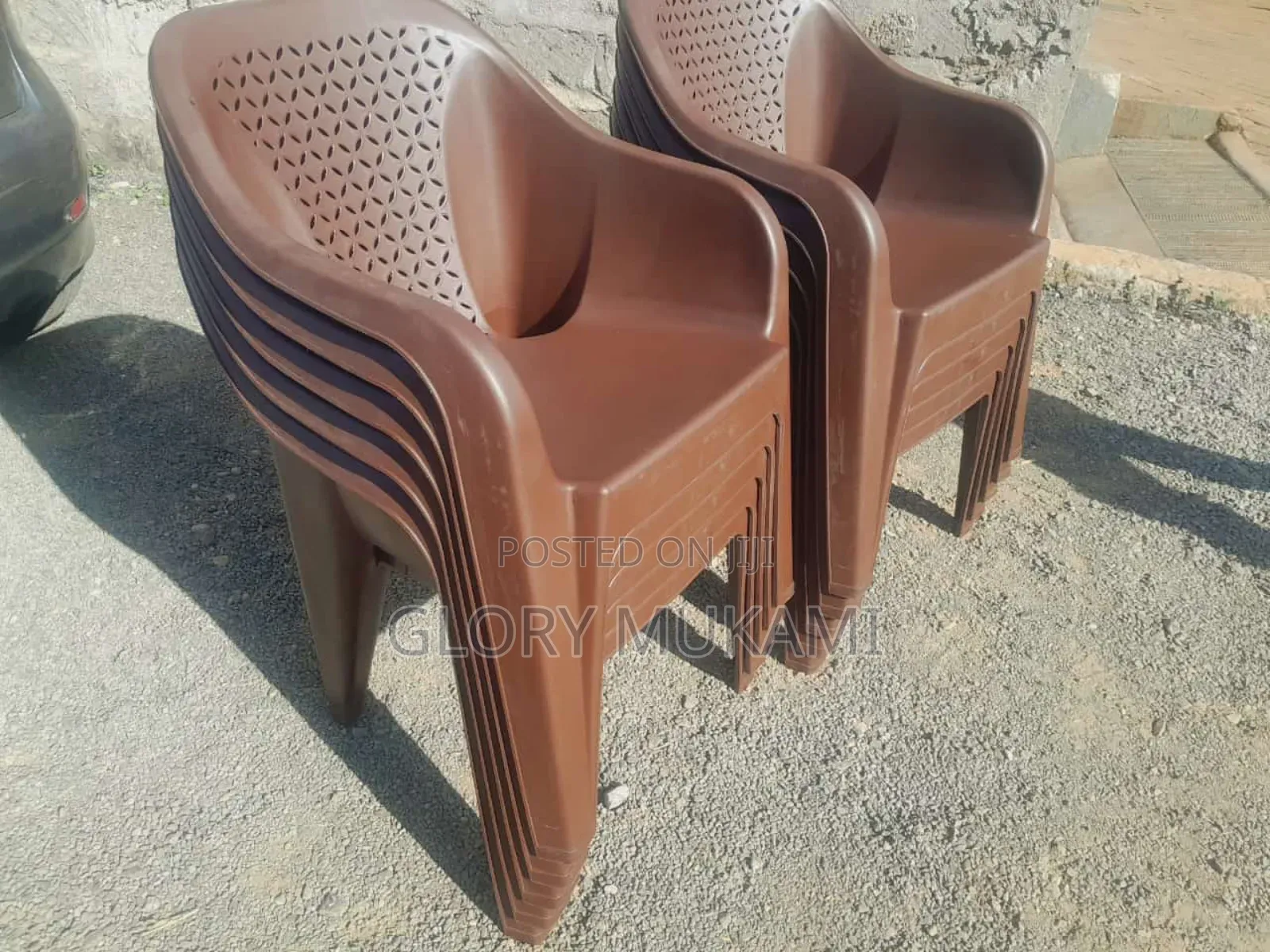 Brown Plastic Hanging Chairs