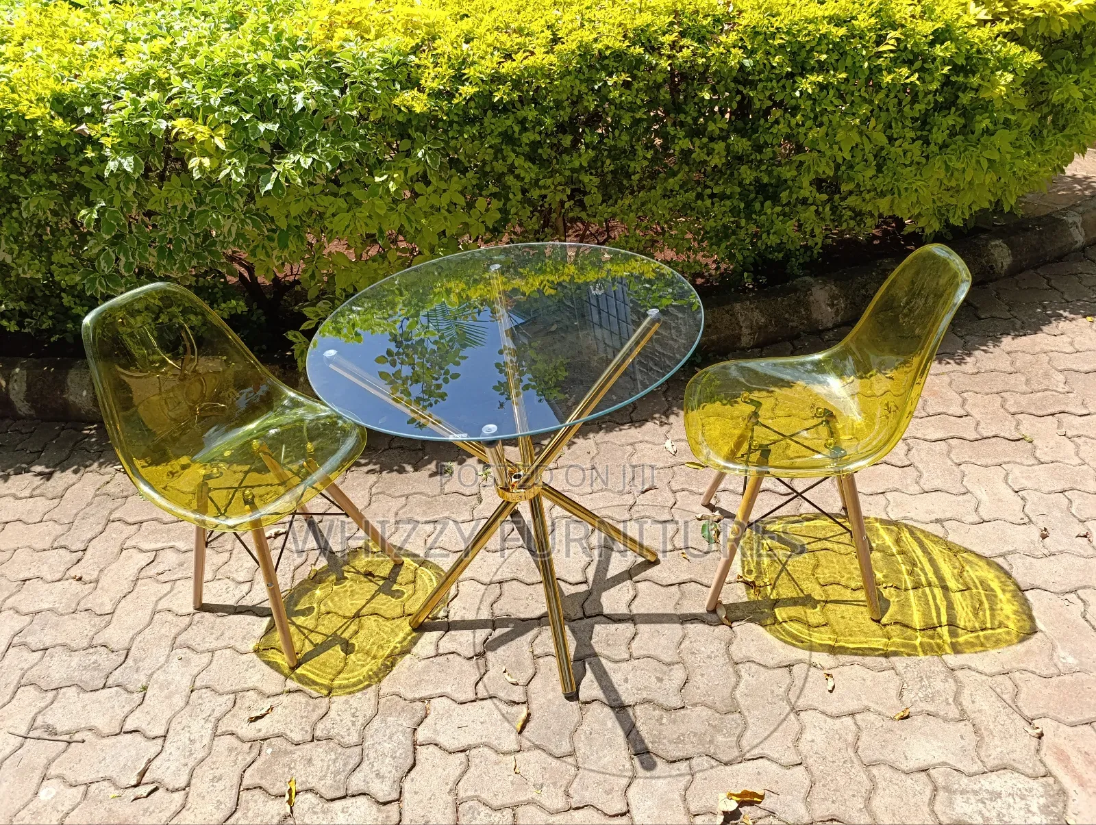 Glass Top Balcony Set