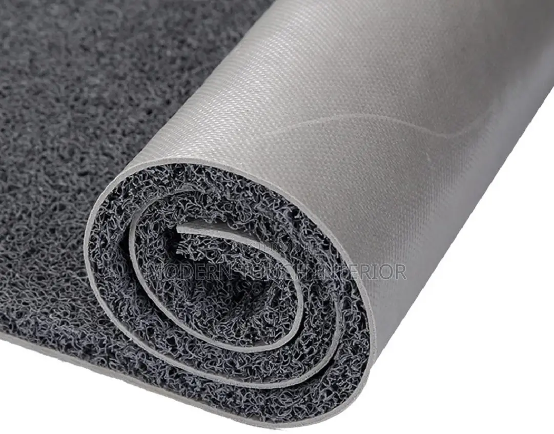 Grey Vibrant PVC Spaghetti Carpet
