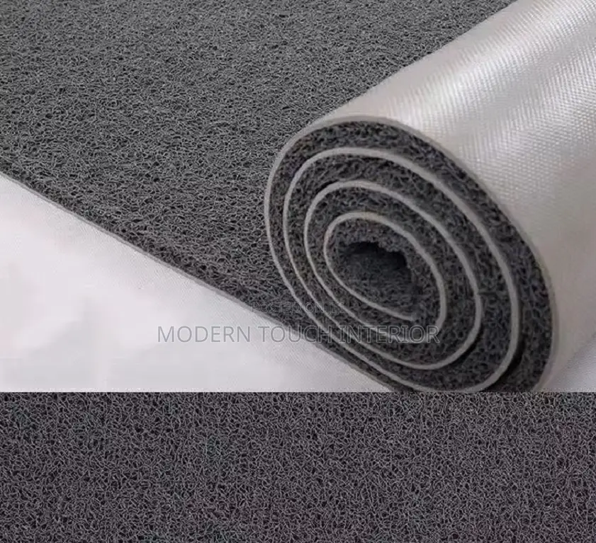 Grey Non-Fading PVC Spaghetti Carpet