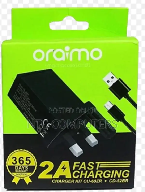 Oraimo CU-60ZR+CD-52BR Charger Kit UK 2a-Black