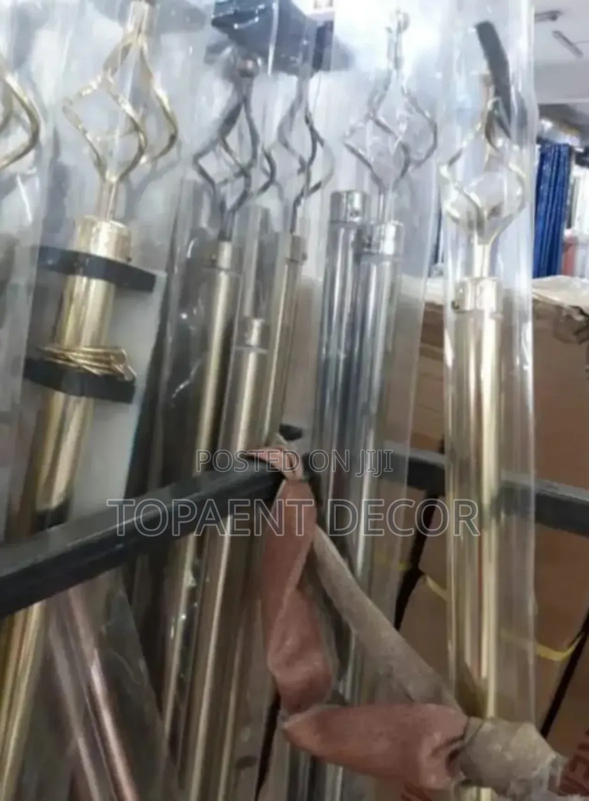 Silver Q D Gold 2m Double Adjustable Window Curtain Rods