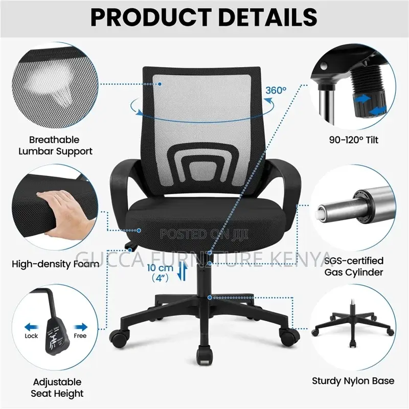 Office Chair:Ergonomic Mesh Commercial Use Office Task Chair