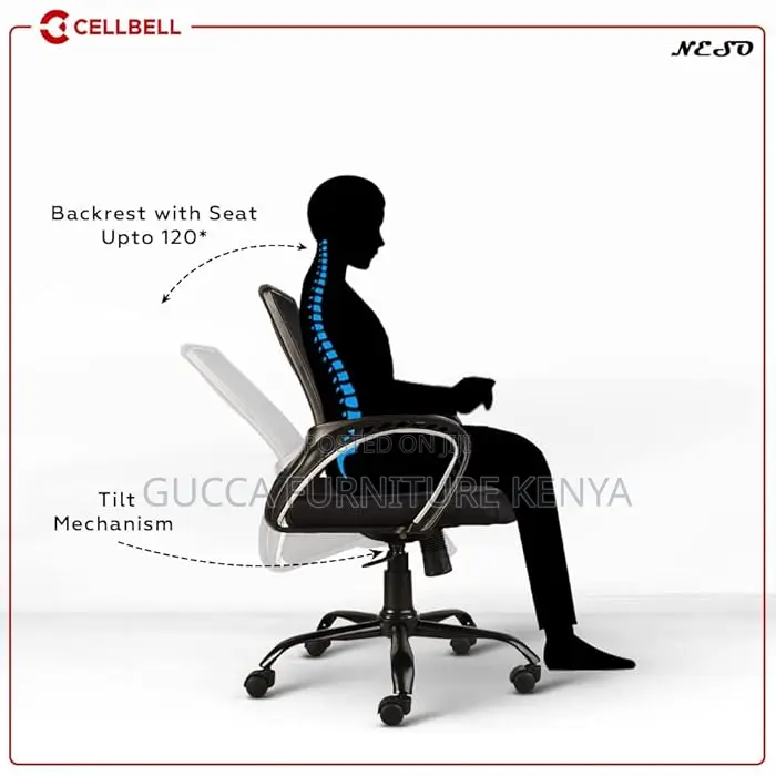 Office Chairs: Medium Back Mesh Office Study Chair