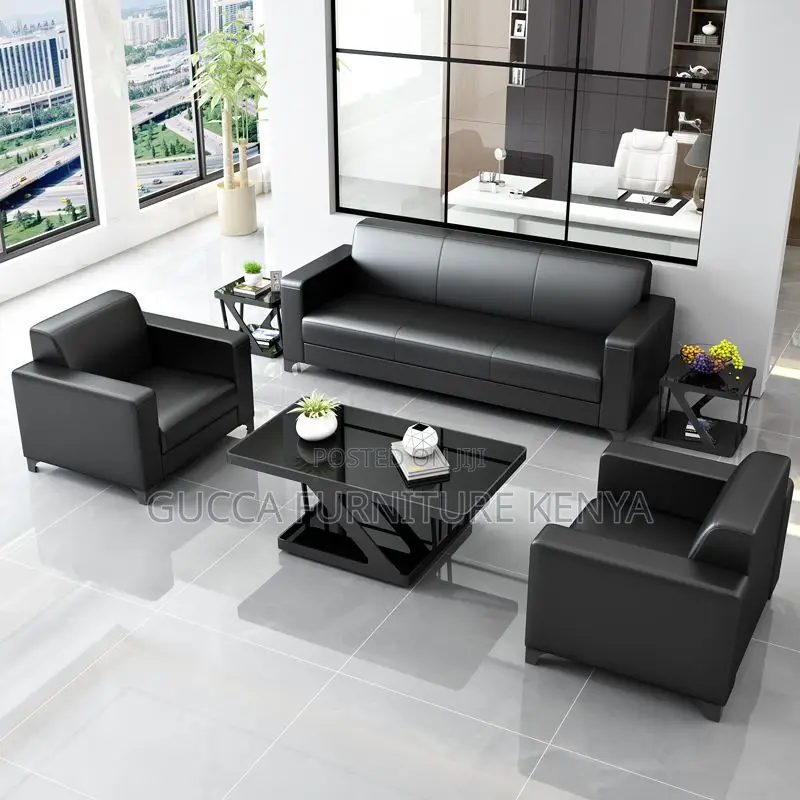 Sofas: Vinyl Leather Upholstery 5-Seater Executive Sofa