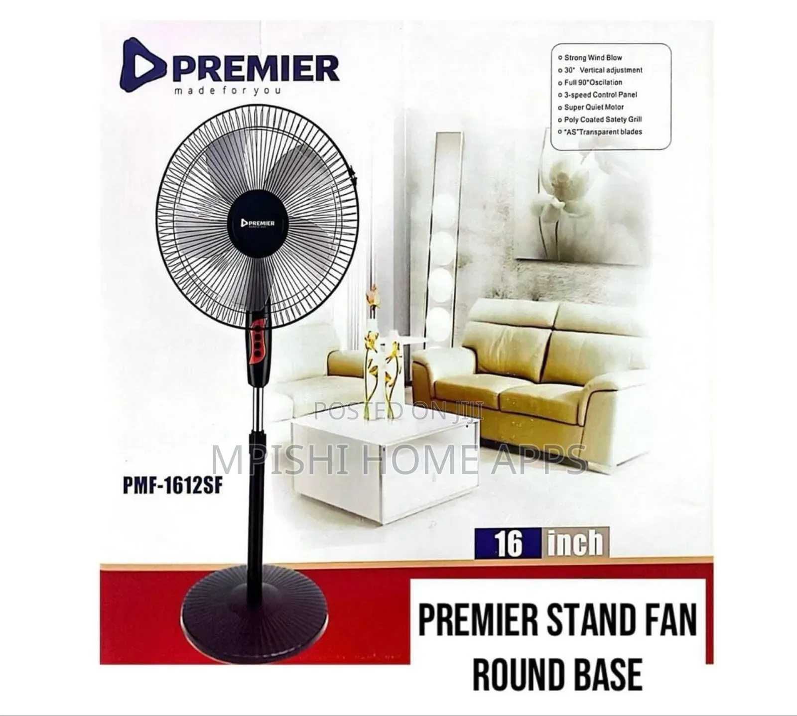 Stand Fan With Round Base