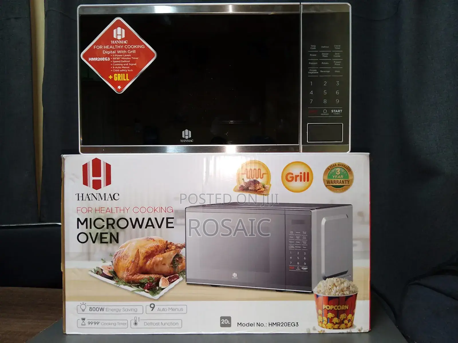 Silver Hanmac 20L Digital Plus Grill Microwave