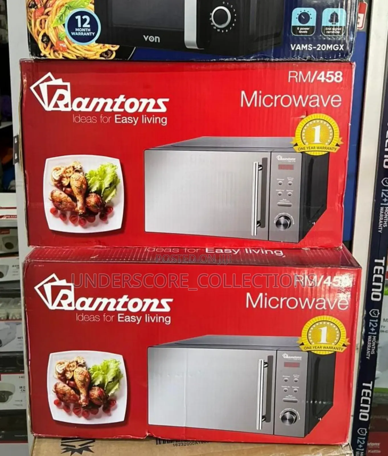 Ramtons RM/458 - Digital Glass Microwave, 700W - 20L
