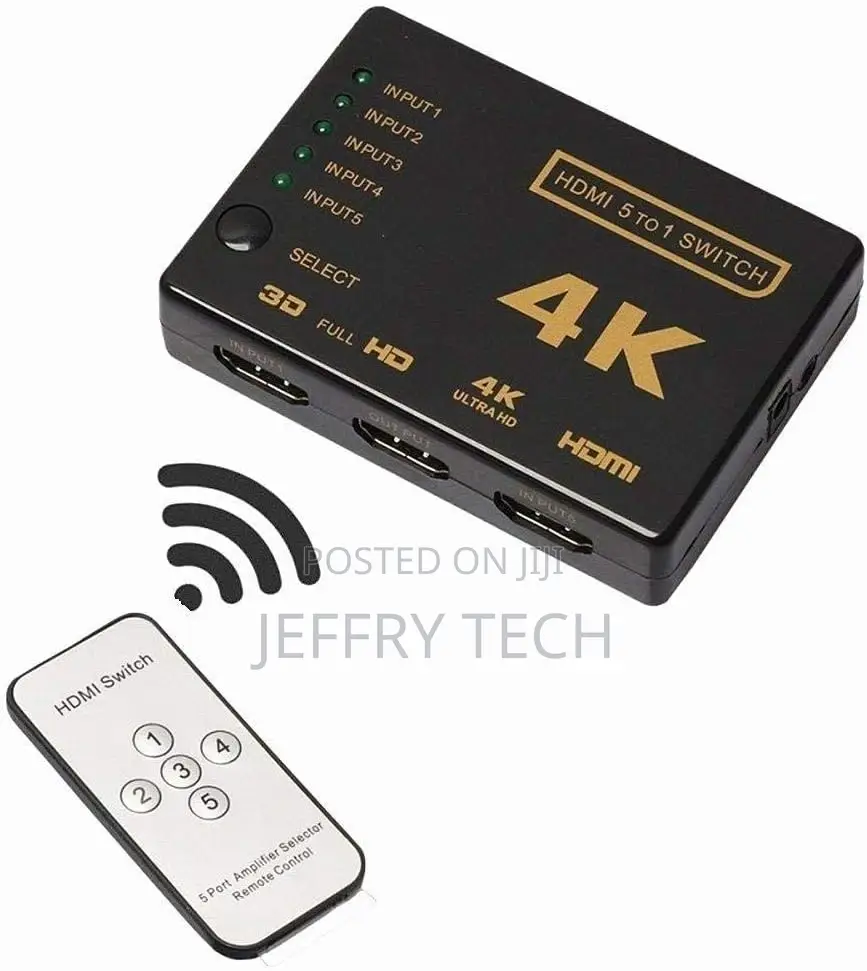 HDMI 5x1 5 Port Switch/Switcher With IR Remote