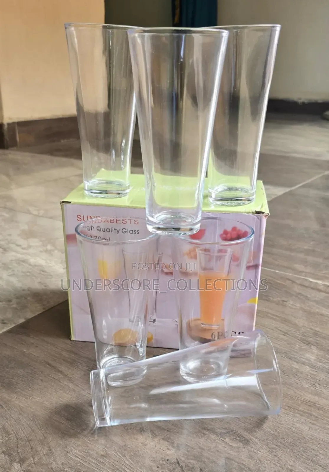 *Long Juice Glasses*
*Contain:6 Glasses*Capacity:380ml*
