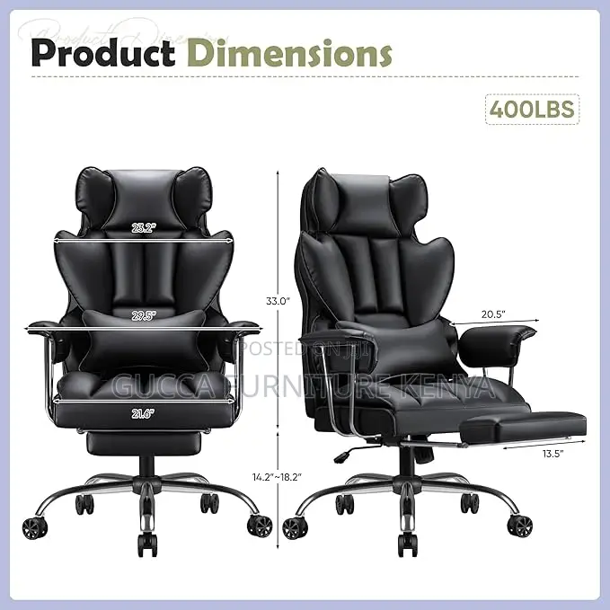 Office Chairs: Ergonomic Executive Leather Office Chair