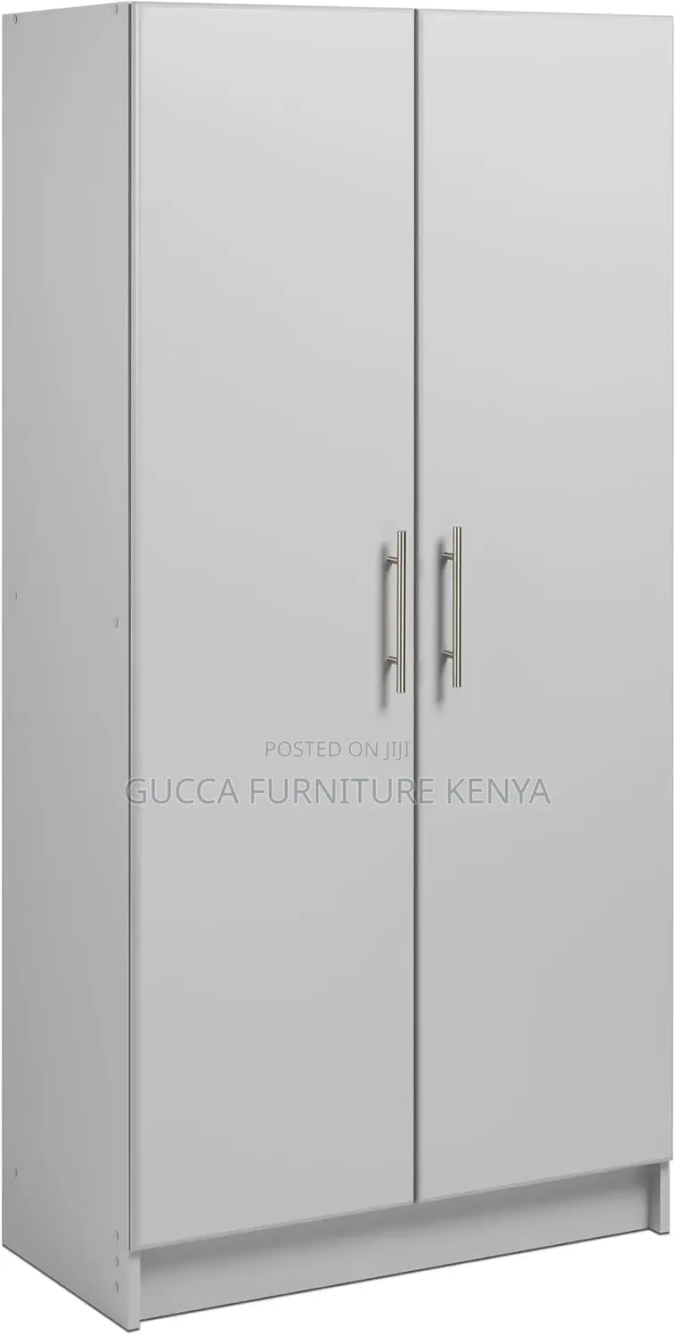 Cabinets: Light Gray Steel 2-Door Filling Office Cabinet