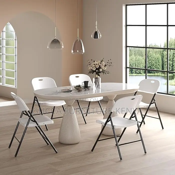 Office Chairs: White Plastic Folding Office Chair