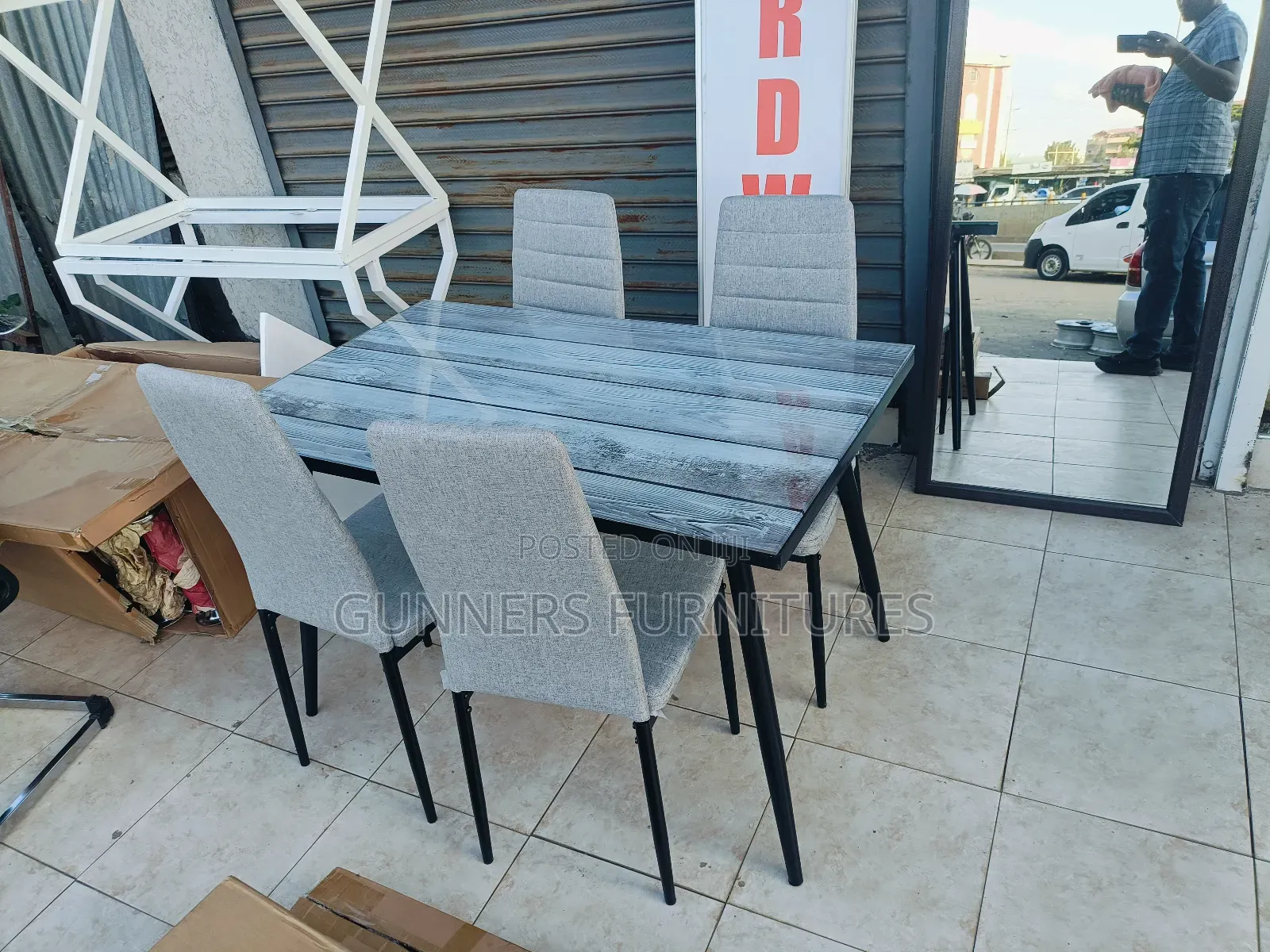 Gray Dining Table