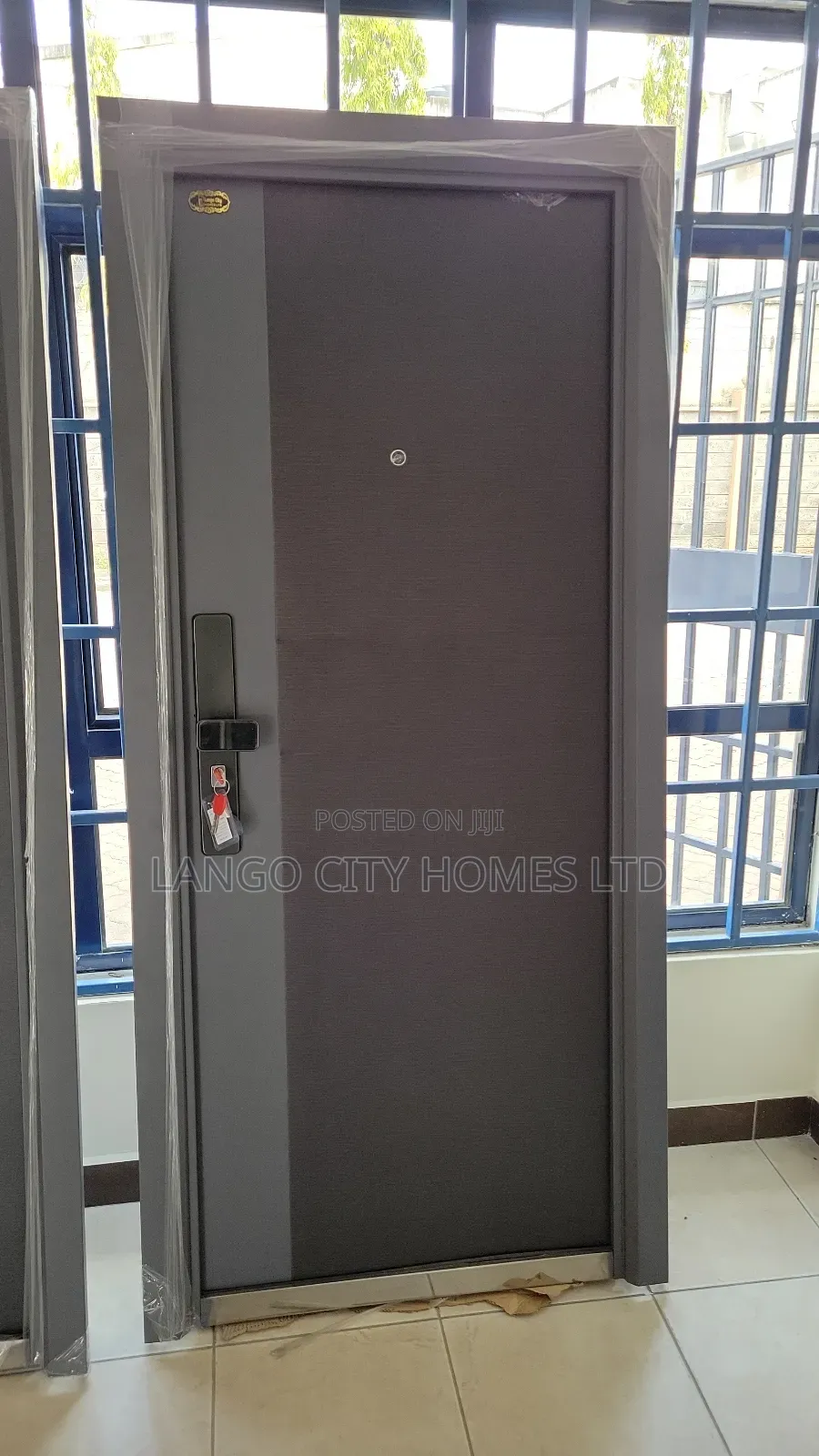 Single Steel Door - Grey/Brown