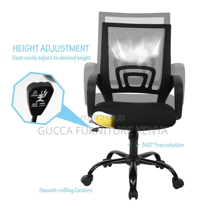 Office Chairs: Office Mid Back Ergonomic Mesh Task Chair