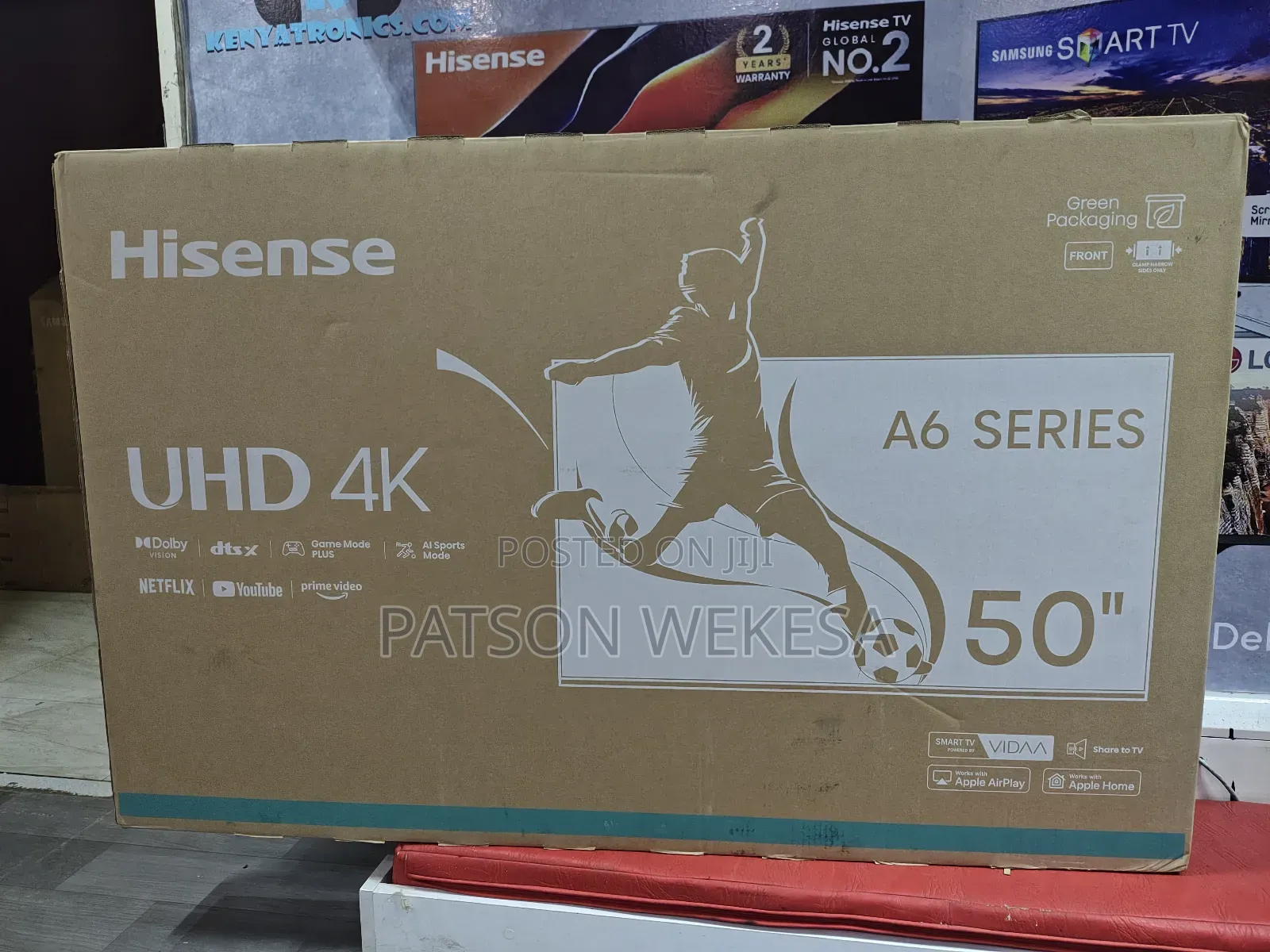 Hisense 50 Inch Smart Uhd Frameless Tv 50a4n (2024 Model)