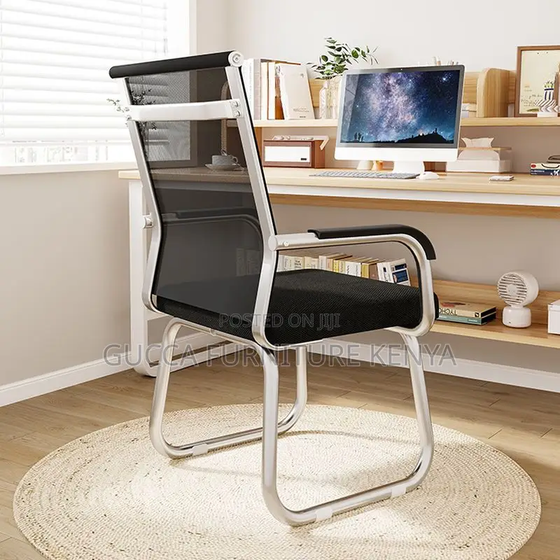 Office Chairs: Modern Simple Fixed Mesh Office Guest Chair