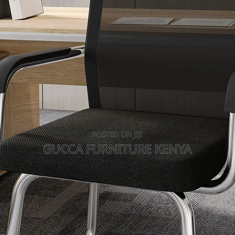 Office Chairs: Modern Simple Fixed Mesh Office Guest Chair