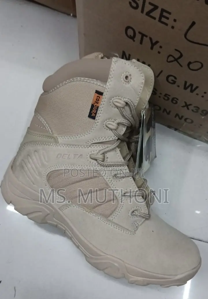 Delta Military Tactical Leather Boot - Brown Sizes 40-45