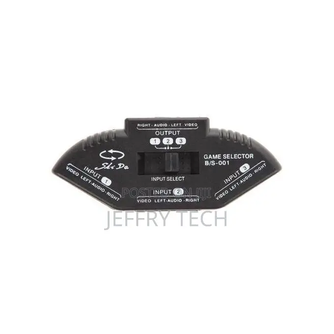 3way Audio Video AV RCA Black Switch