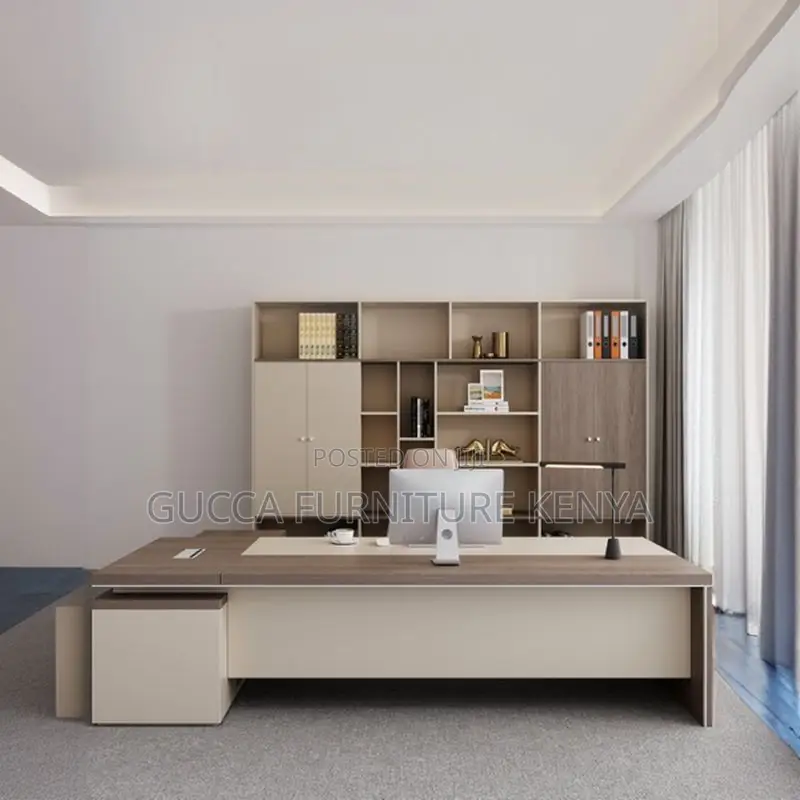 Office Tables:1.6 Meters L-Fashioned Wooden Executive Table