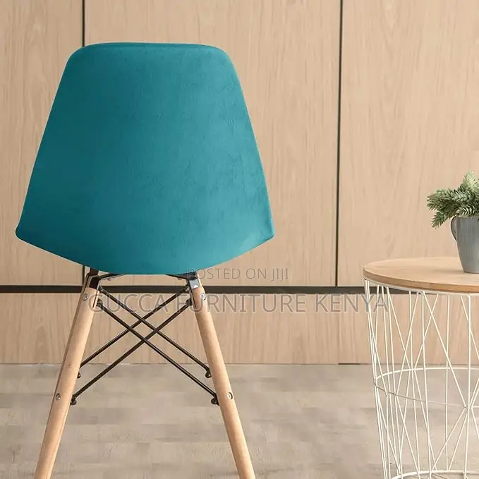 Home Chairs: Blue Eames Mid Century Modern Dining Chair