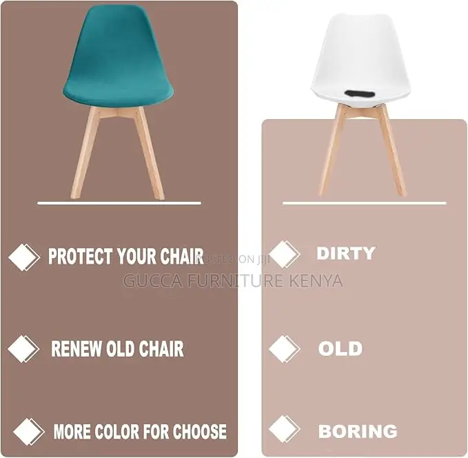 Home Chairs: Blue Eames Mid Century Modern Dining Chair