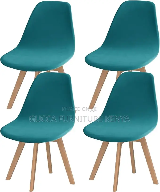 Home Chairs: Blue Eames Mid Century Modern Dining Chair