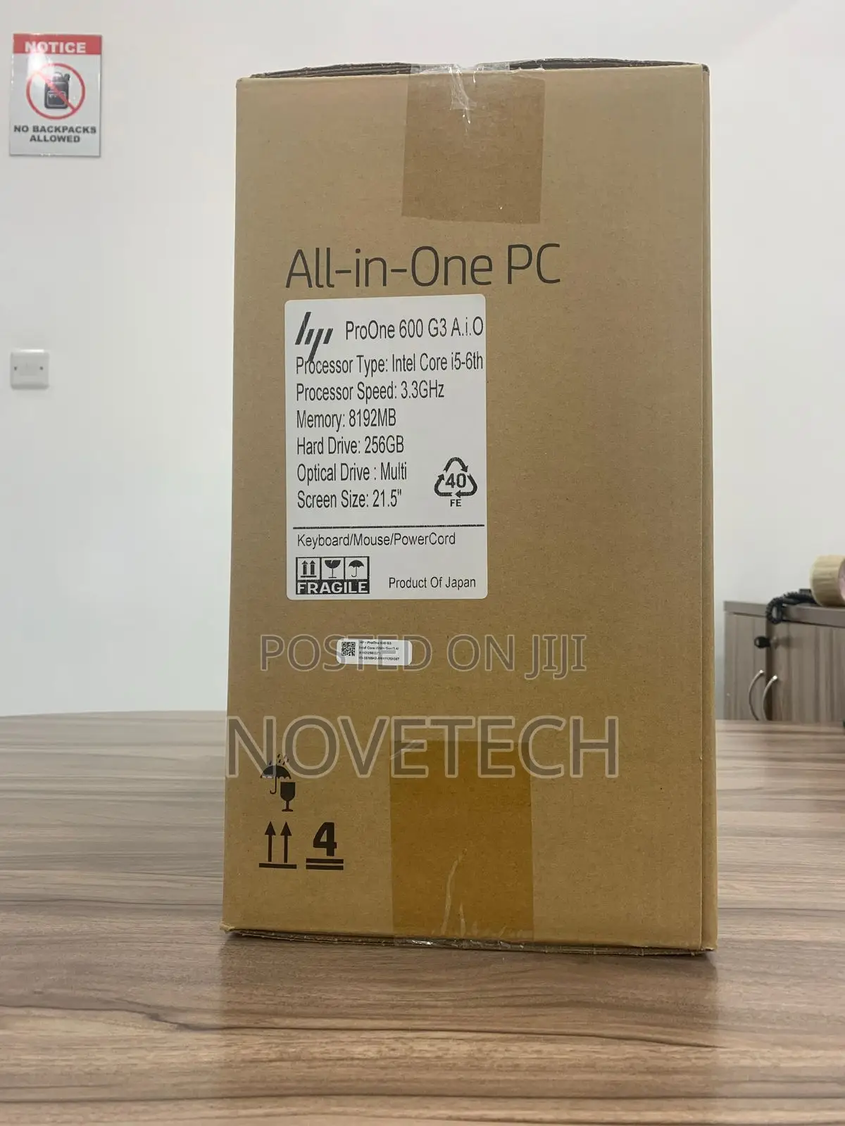Desktop Computer HP ProOne 600 G3 8GB Intel Core I5 SSD 256GB