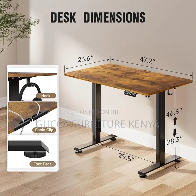 Office Tables:120cm Home Office Writing Study Rising Desk