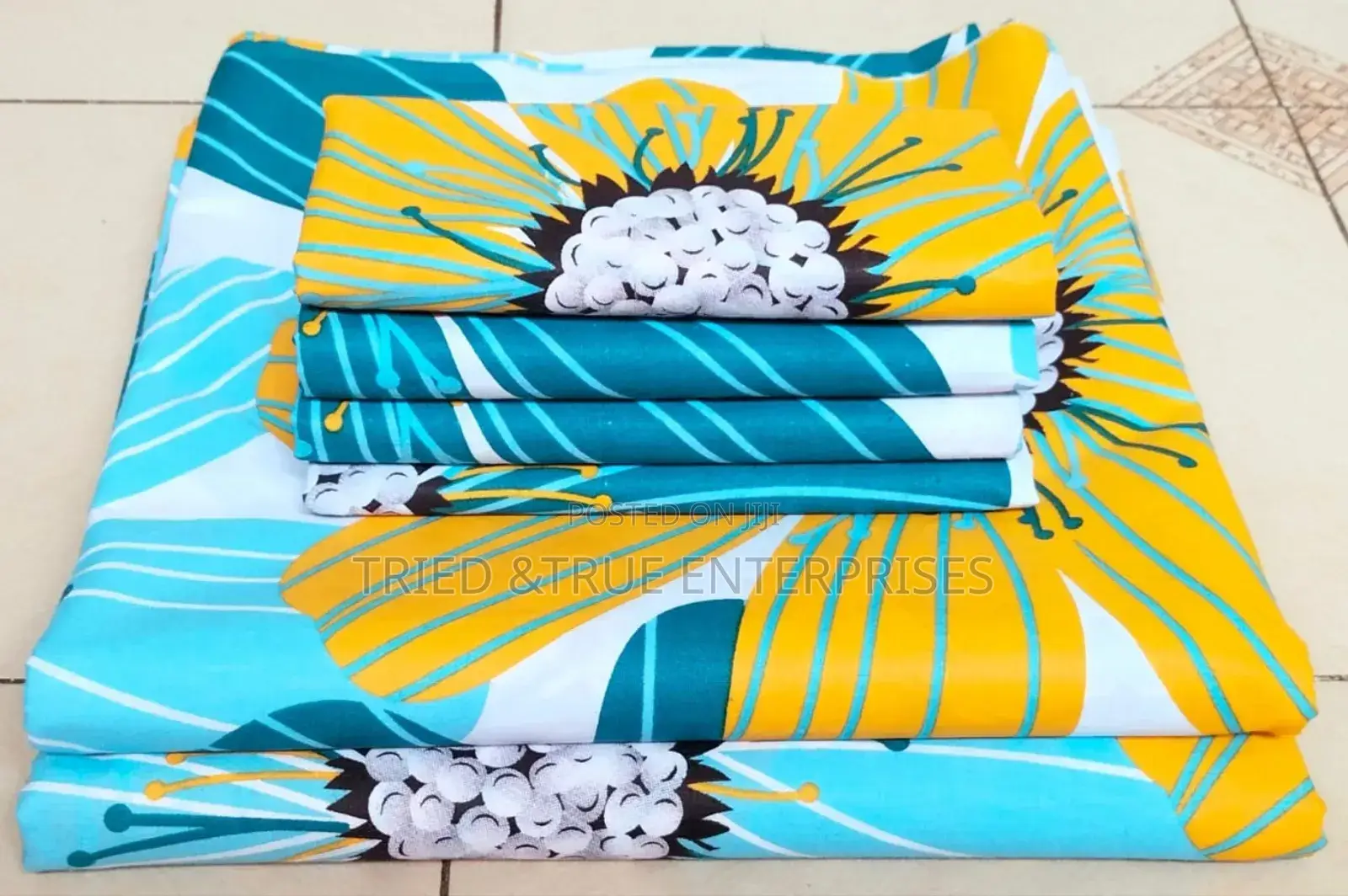 7*8 Printed Bedsheets, 2flat Bedsheets 4pillowcases Fq3k