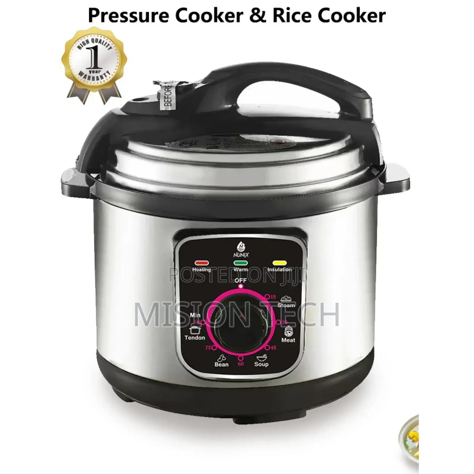 Nunix 5.0L Pressure Cooker Rice Cooker PC-