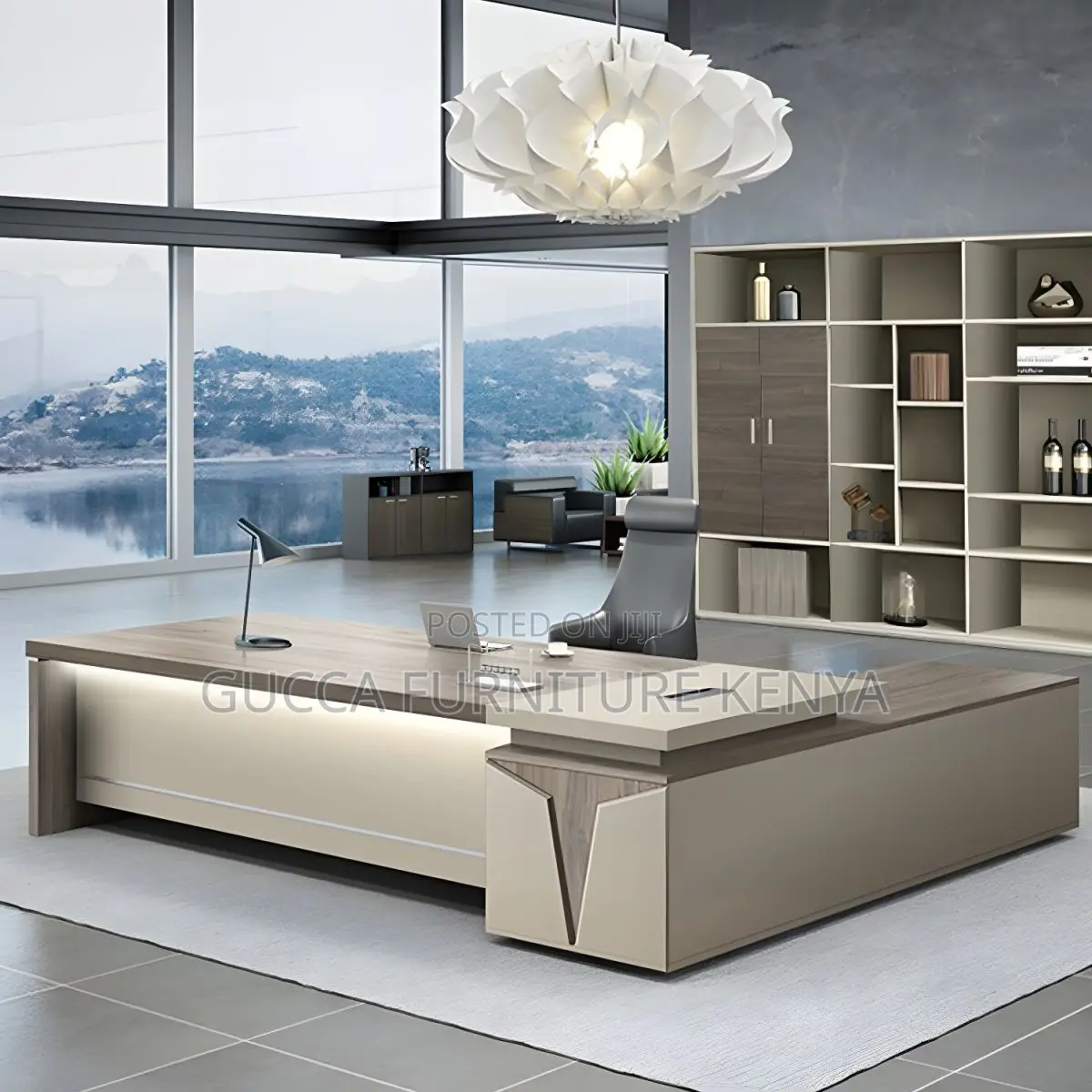 Office Tables:1600mm Modern Executive L-Shaped Library Table