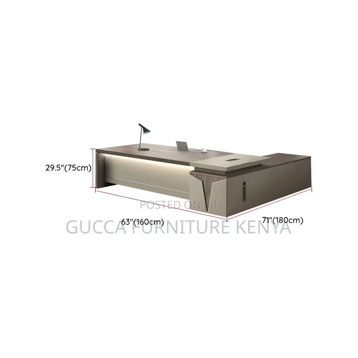 Office Tables:1600mm Modern Executive L-Shaped Library Table