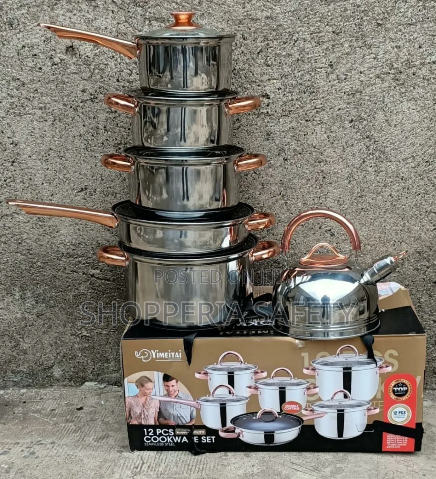 12pcs Yimiatei Stainless Steel Cookware Set