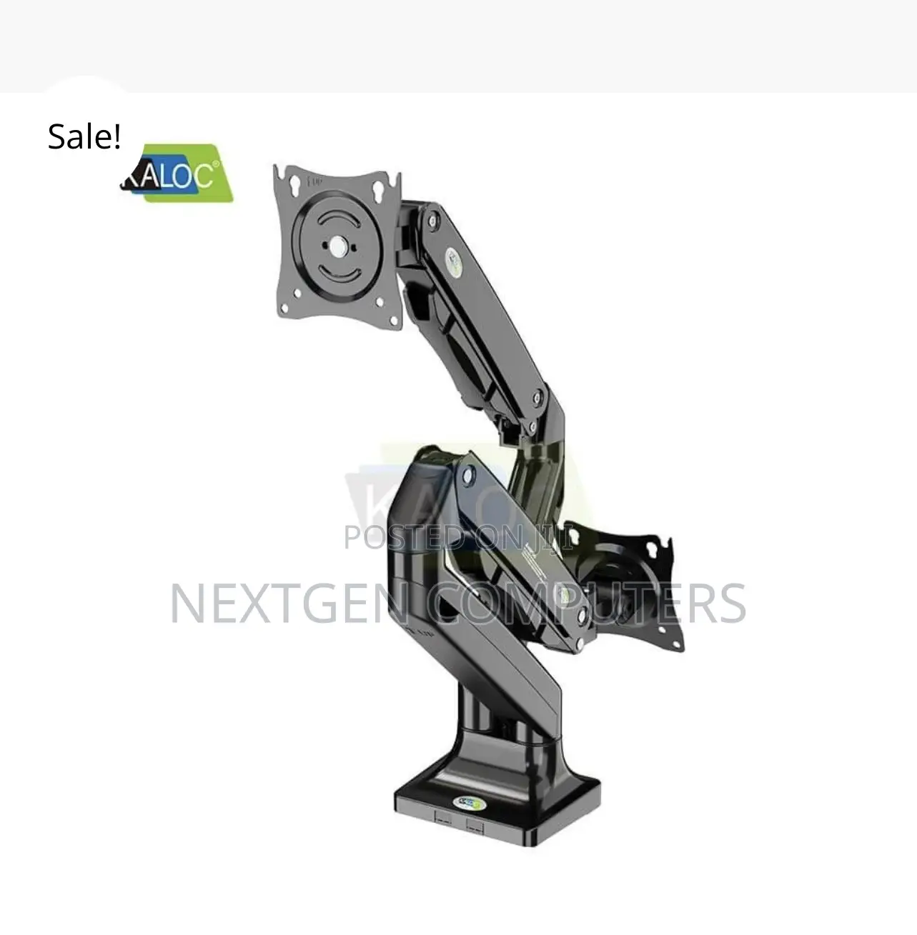 KALOC DS110-2 Aluminum Dual-Monitor Arm Desk Stand